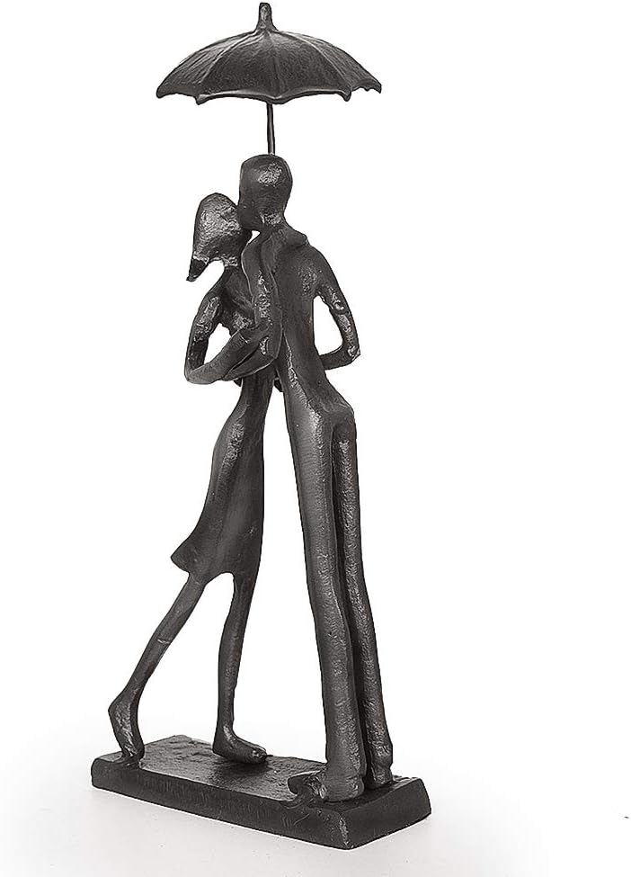 Cast Iron Romantic Couple Desktop Sculpture