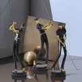 Black Golfer Polyresin Statue 9.6 Inch