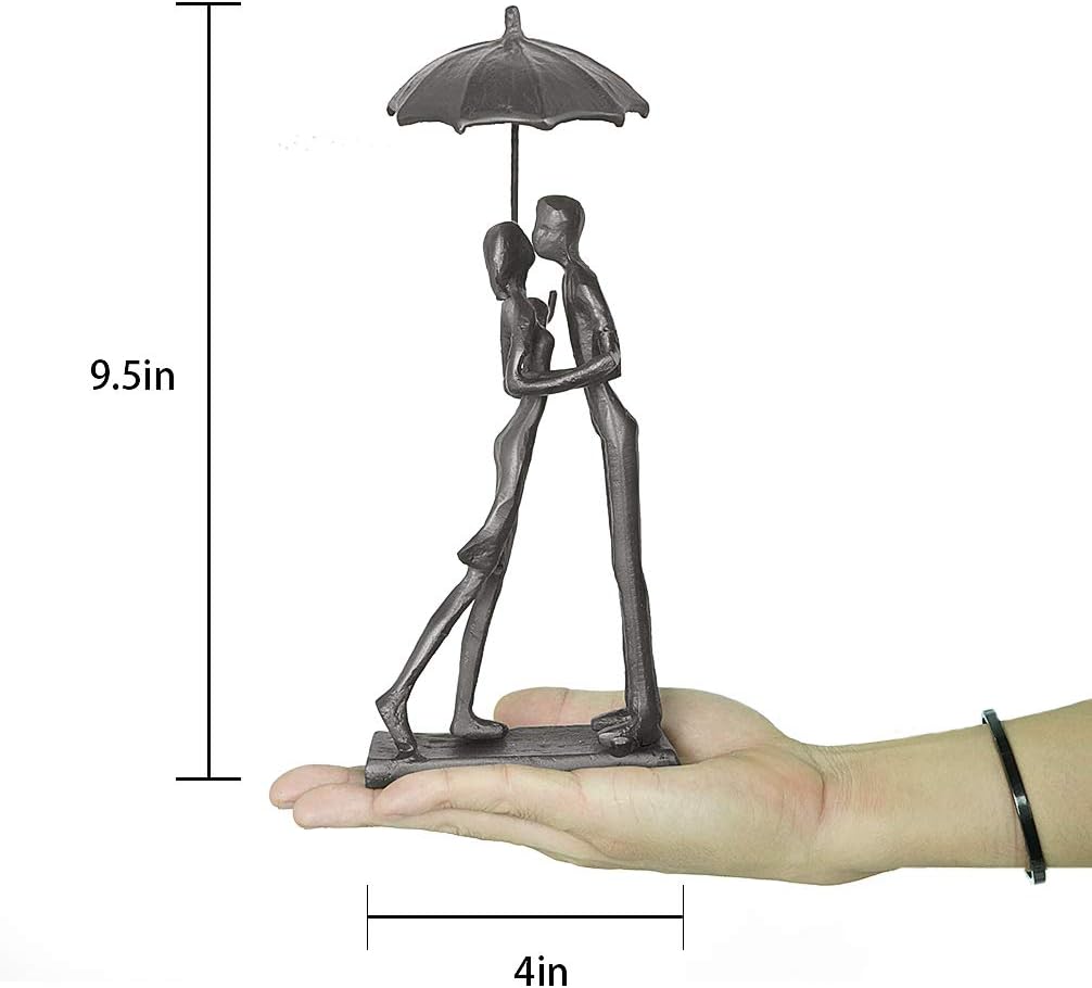 Cast Iron Romantic Couple Desktop Sculpture