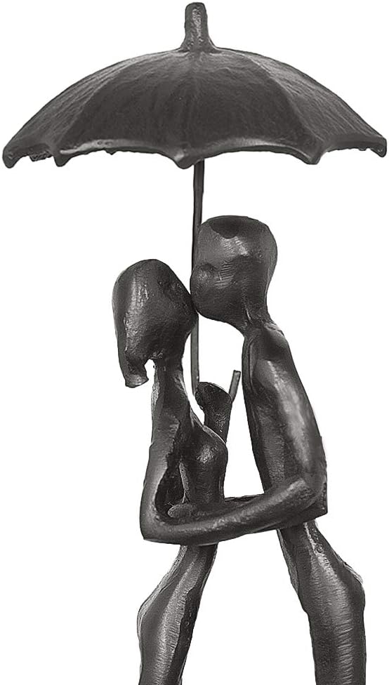 Cast Iron Romantic Couple Desktop Sculpture