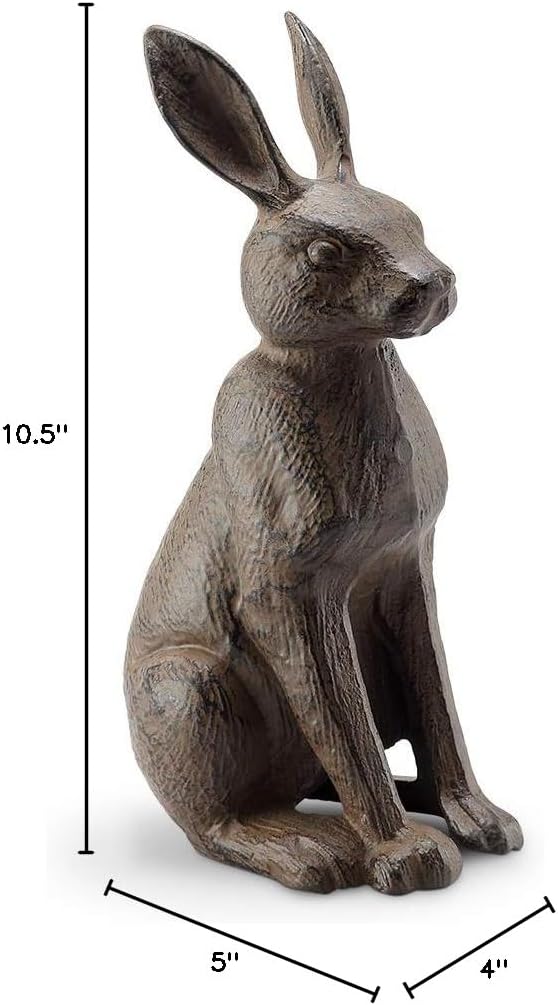 Good Listener Cast Iron Rabbit Sculpture