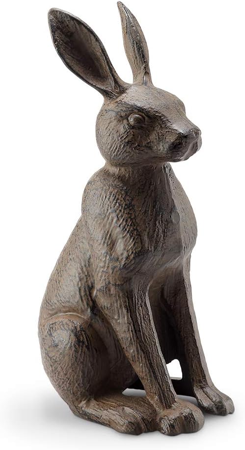 Good Listener Cast Iron Rabbit Sculpture