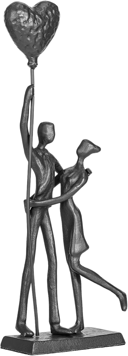 Bronze Iron Romantic Couple Sculpture