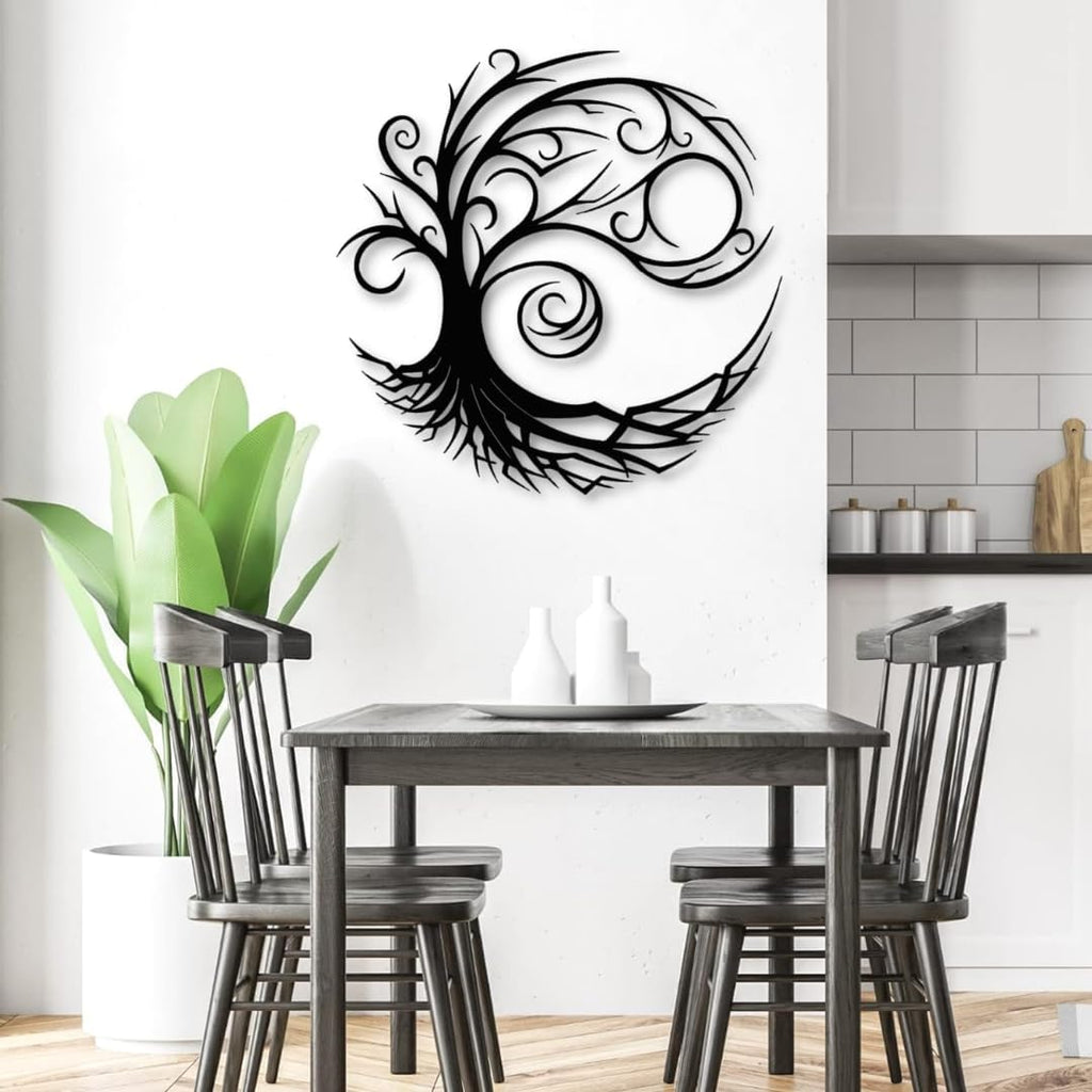Black Metal Tree of Life Wall Art 39x39in