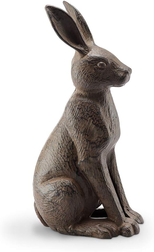 Good Listener Cast Iron Rabbit Sculpture