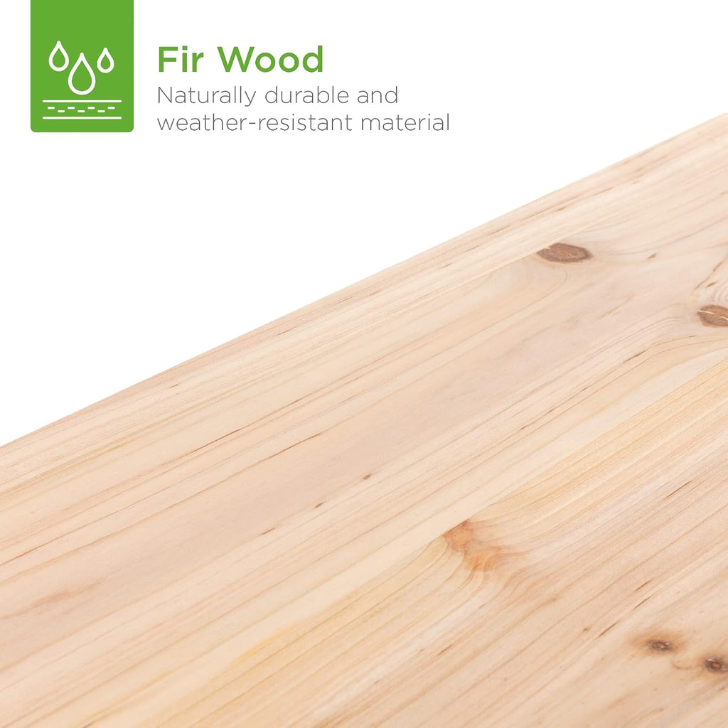 Natural Wood Raised Garden Bed 8x2ft