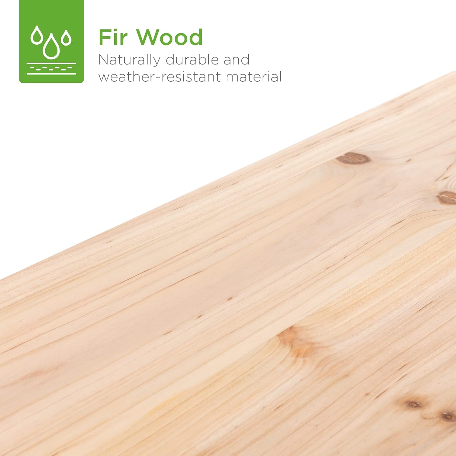 Natural Wood Raised Garden Bed 8x2ft