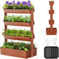 4-Tier Vertical Wood Raised Garden Bed