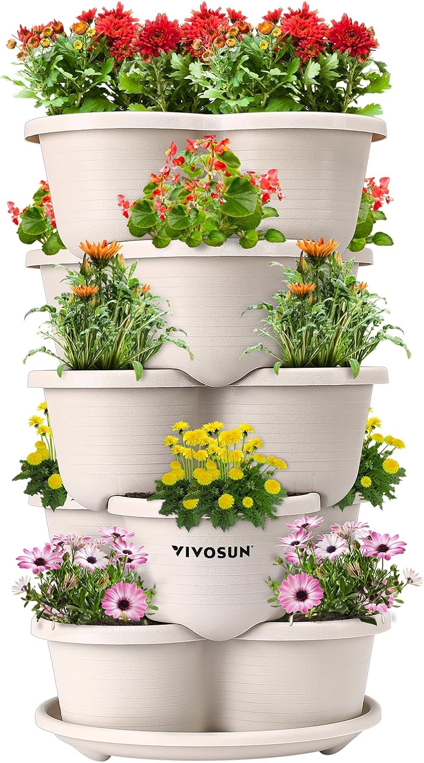 5-Tier Stackable Vertical Planter
