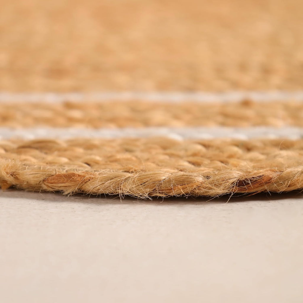 Natural Wave Handwoven Braided Jute Entry Rug 2x3 Feet