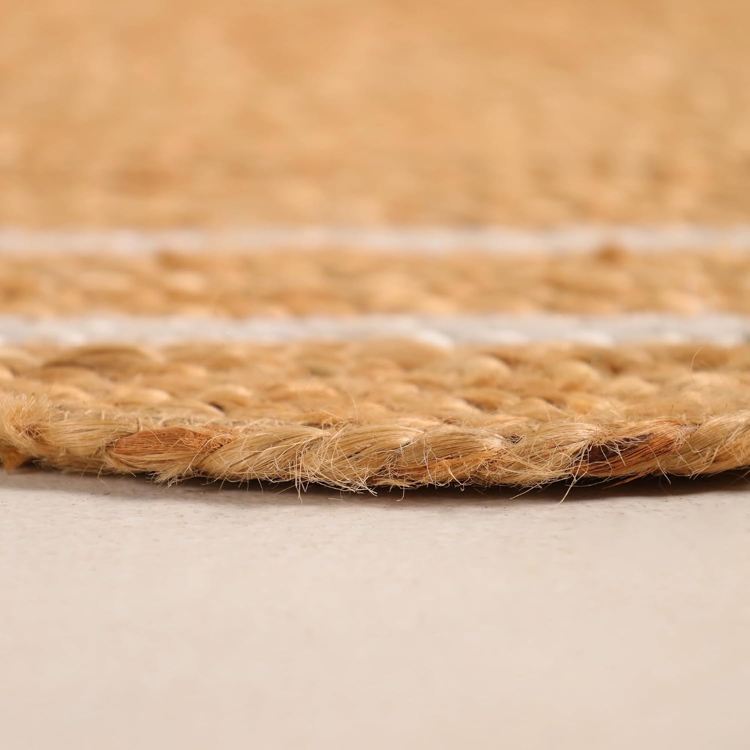 Natural Wave Handwoven Braided Jute Entry Rug 2x3 Feet
