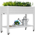 33.7in Rolling Resin Garden Planter