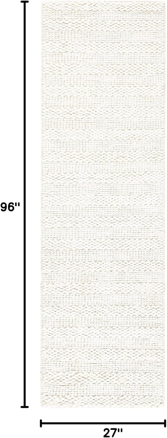 Bleach Hand Braided Jute Runner Rug 2'3"x8' NF212D