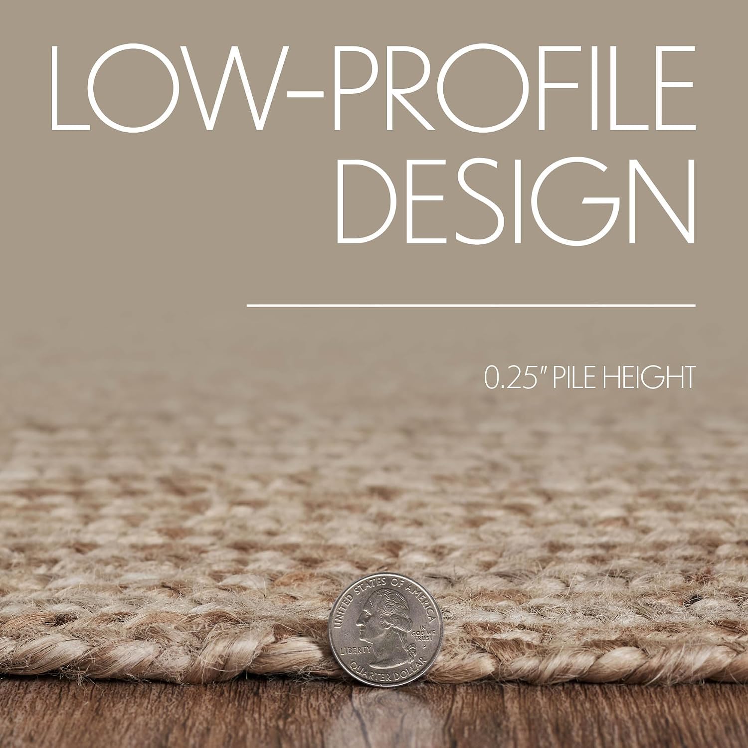 Oval 24x36 Braided Jute Rug with Pad
