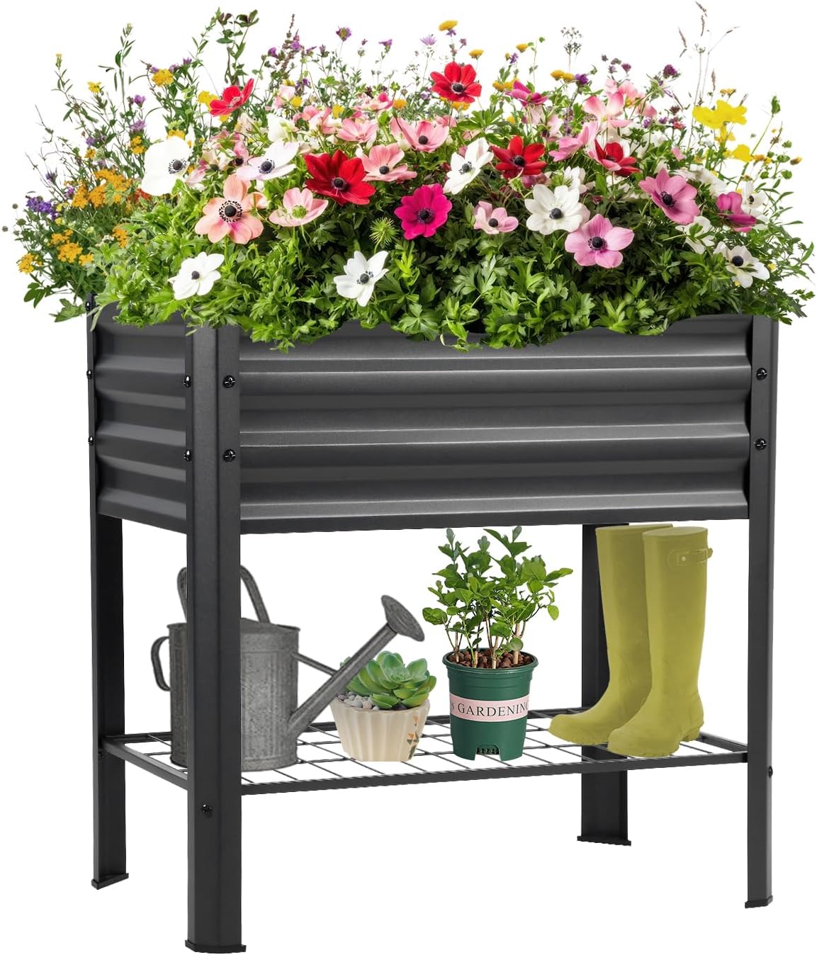 Elevated Metal Garden Planter Bed