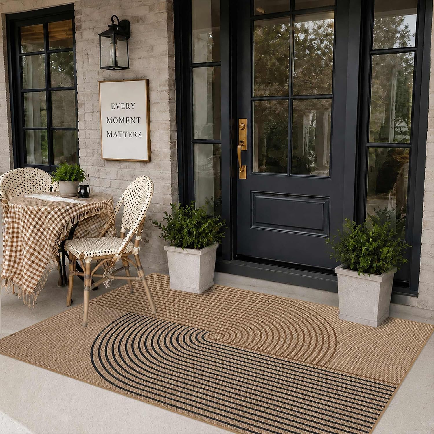 3x5 Washable Jute Patio Rug