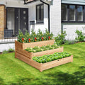 3-Tier Wood Raised Garden Bed