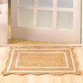 Natural Wave Handwoven Braided Jute Entry Rug 2x3 Feet