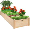 Natural Wood Raised Garden Bed 8x2ft