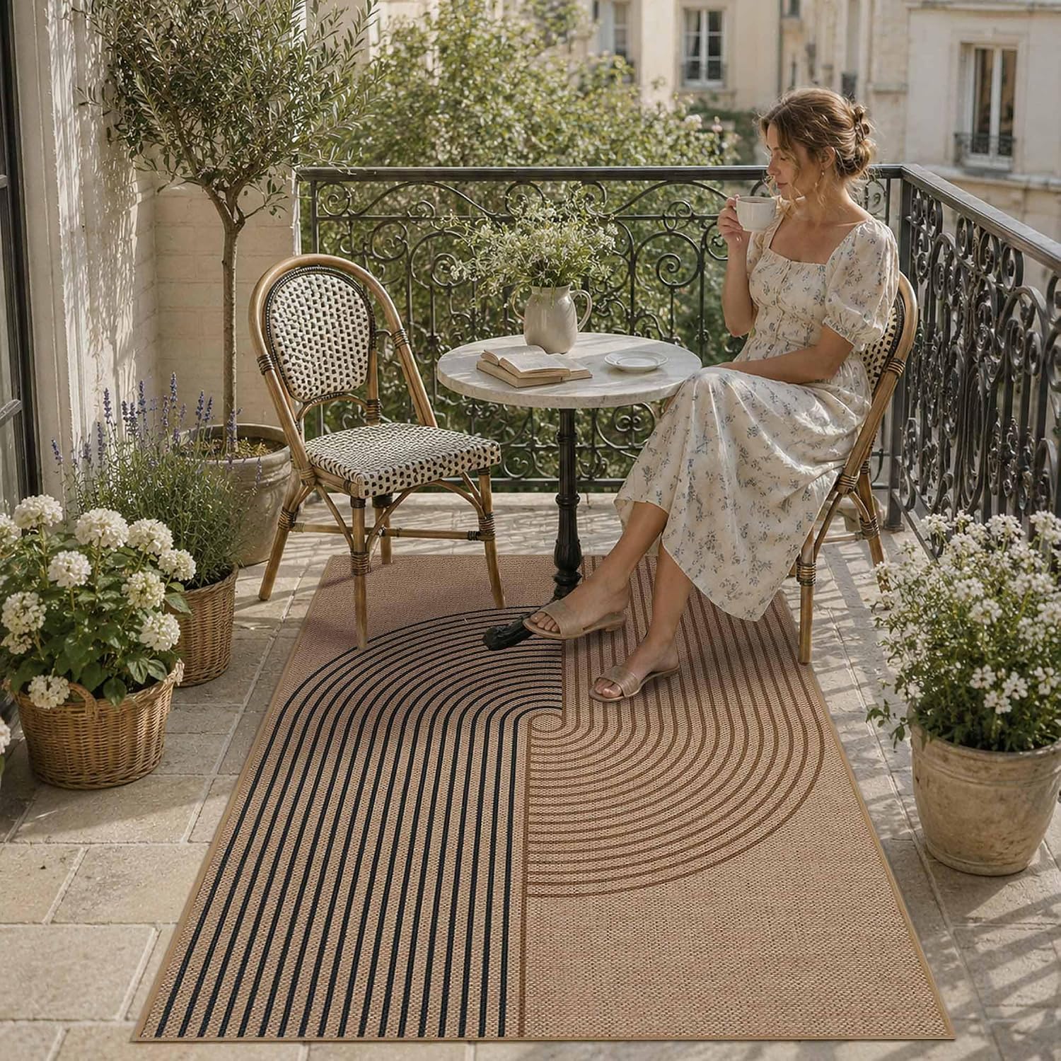 3x5 Washable Jute Patio Rug