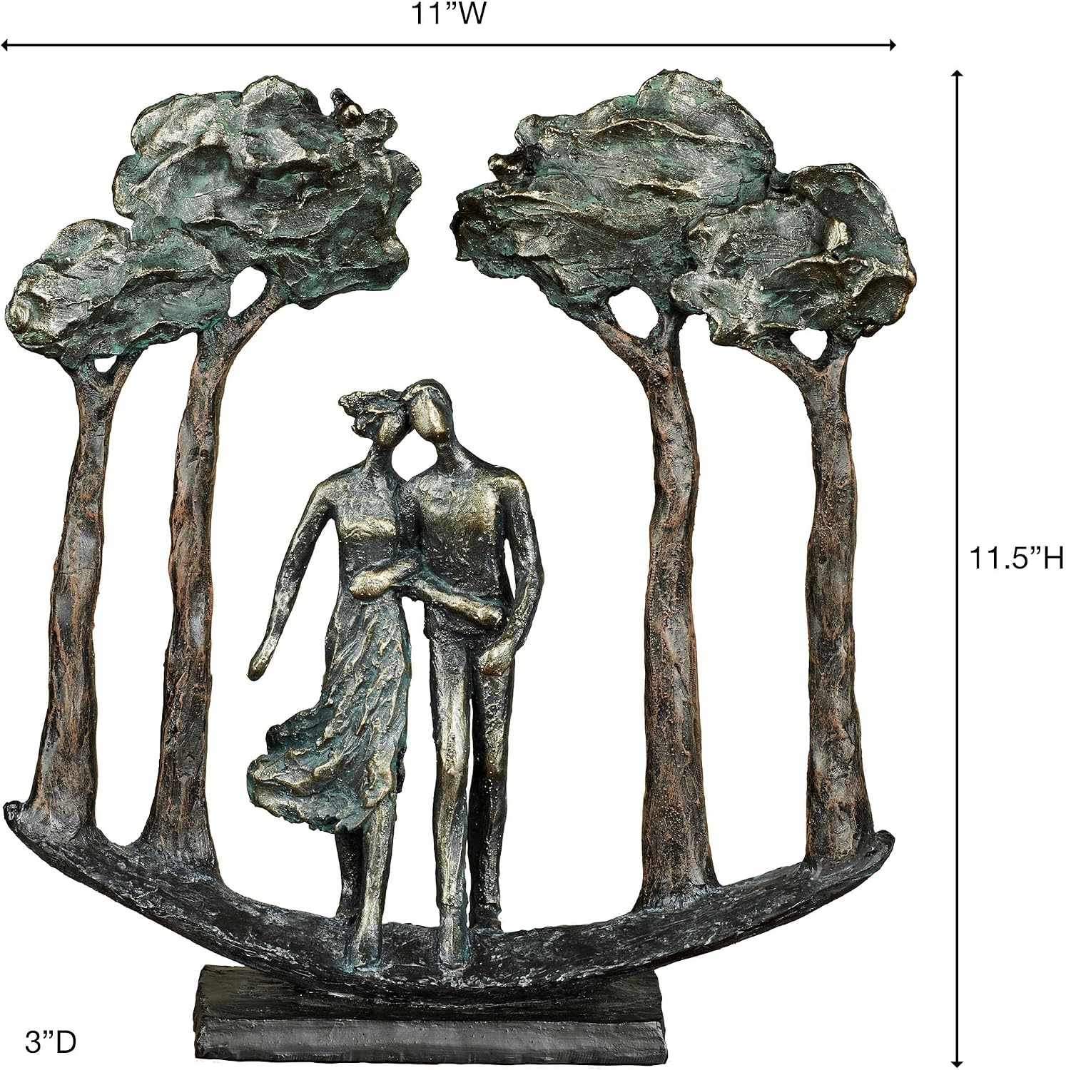 Bronze Couple Love Table Sculpture