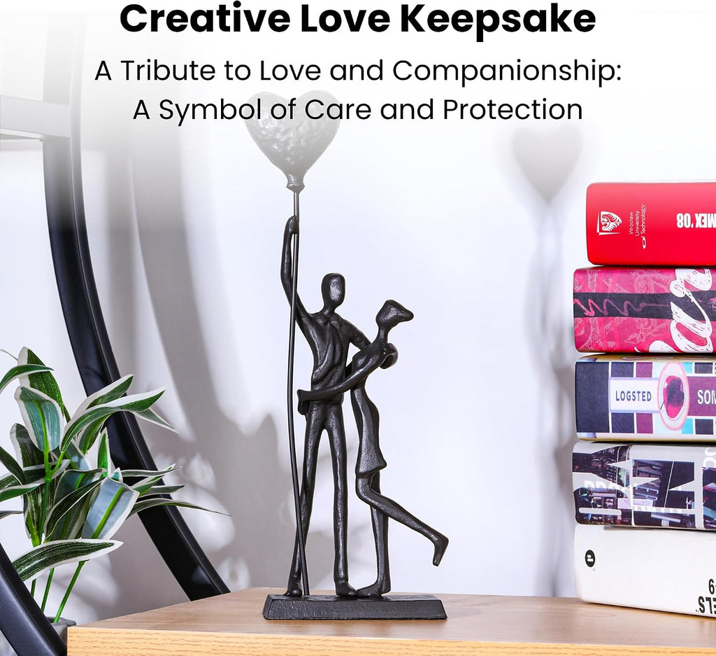 Bronze Iron Romantic Couple Sculpture