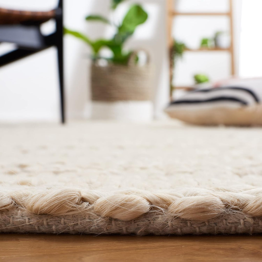 Bleach Hand Braided Jute Runner Rug 2'3"x8' NF212D