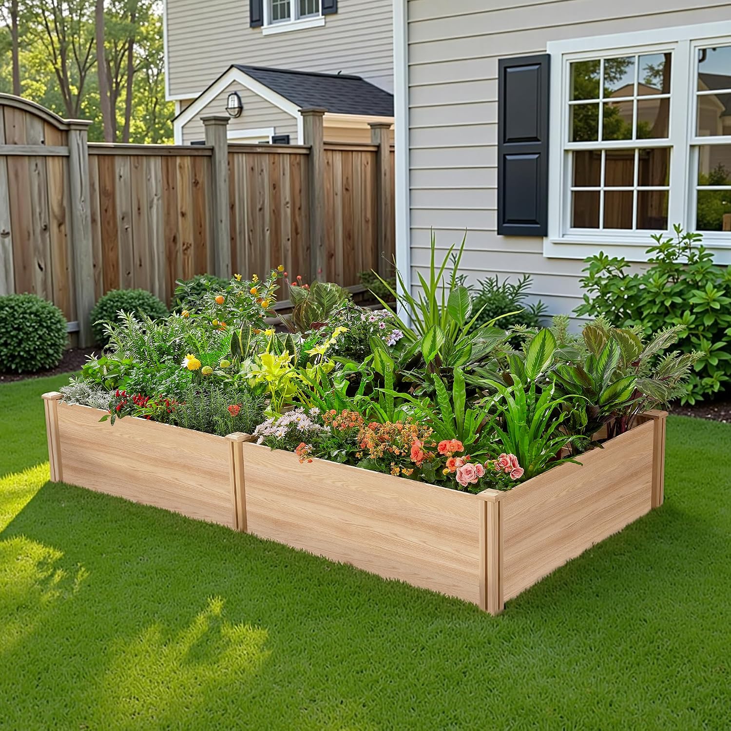 Wood Raised Garden Bed 8x4ft