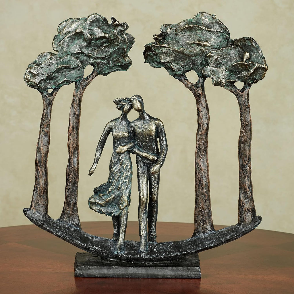 Bronze Couple Love Table Sculpture