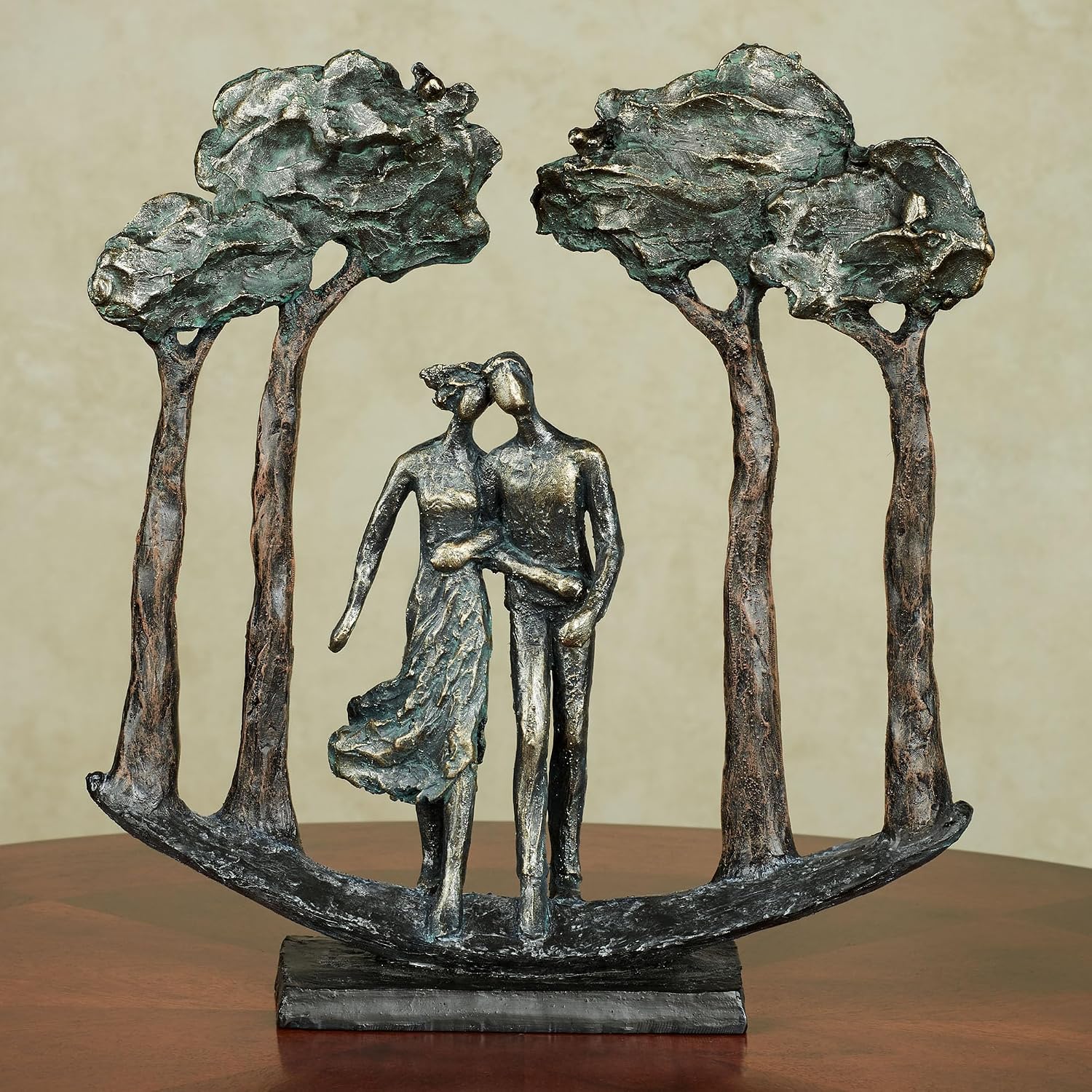 Bronze Couple Love Table Sculpture