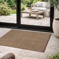 Sand Geometric Flat Woven Indoor Outdoor Rug 2'x3'