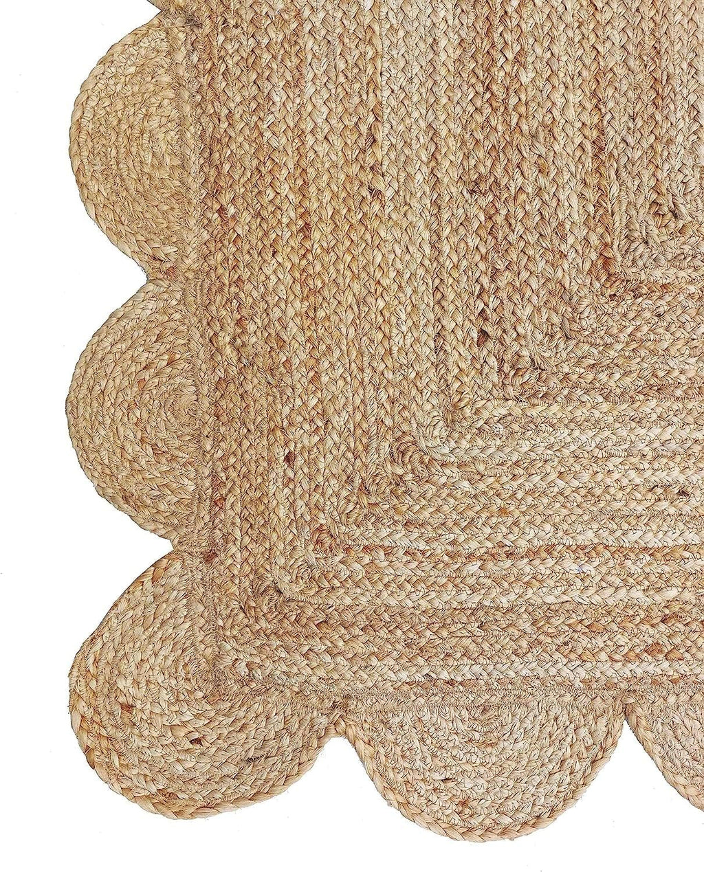 2x3 Scalloped Handwoven Jute Rug