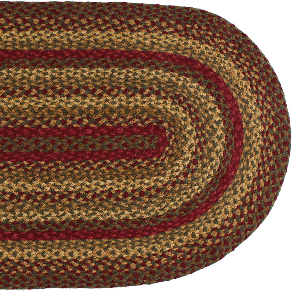 Oval Farmhouse Braided Jute Rug 27x48in
