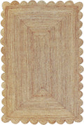 2x3 Scalloped Handwoven Jute Rug