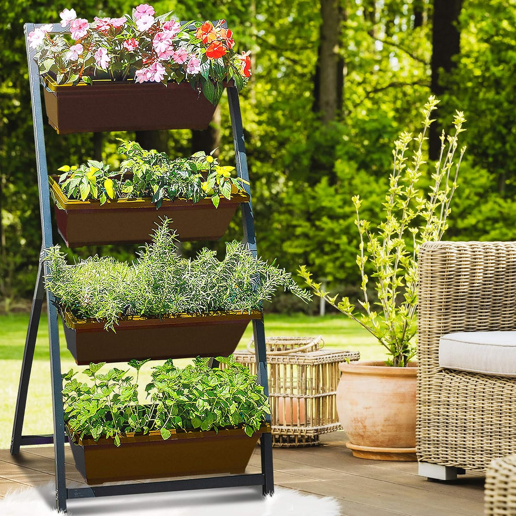 4ft Vertical Wood Raised Garden Bed