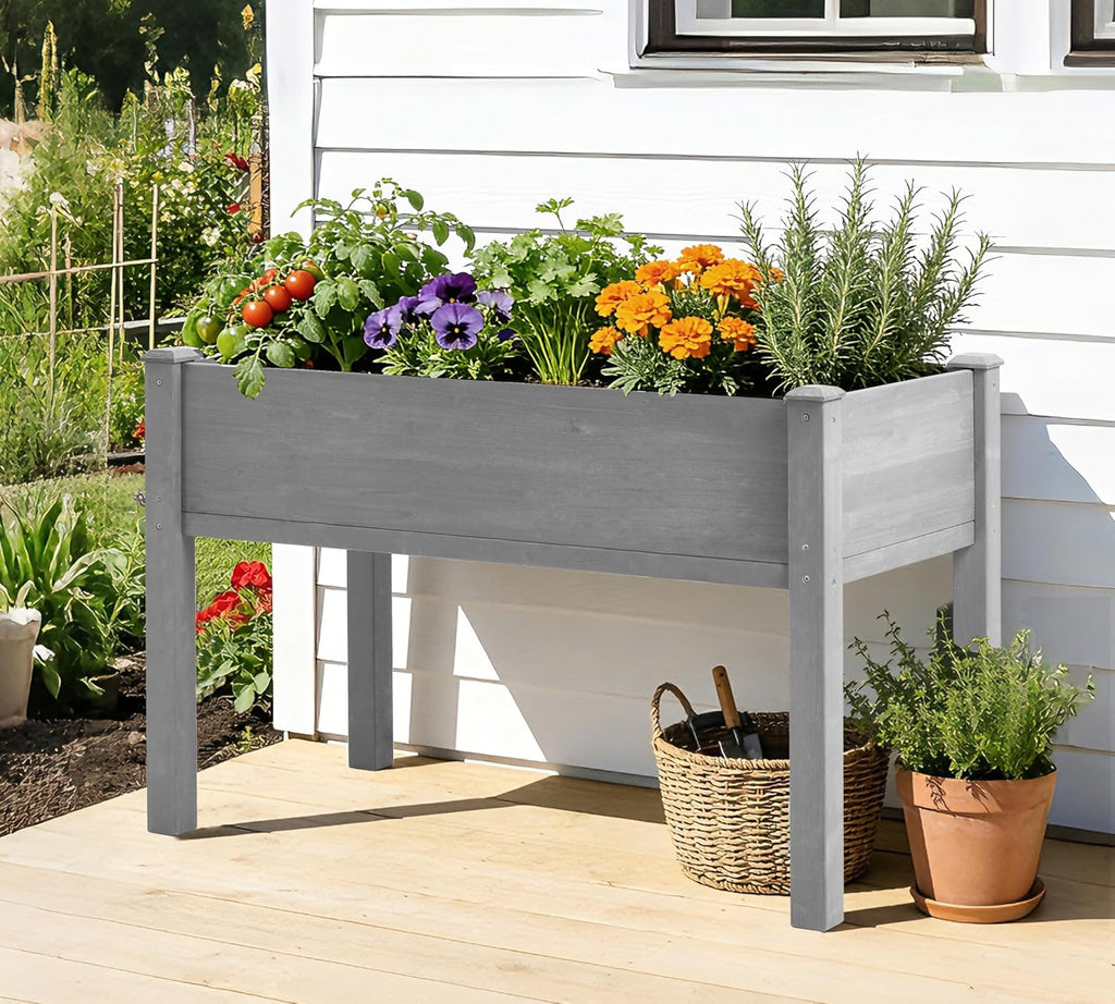 Grey Cedar Elevated Garden Bed