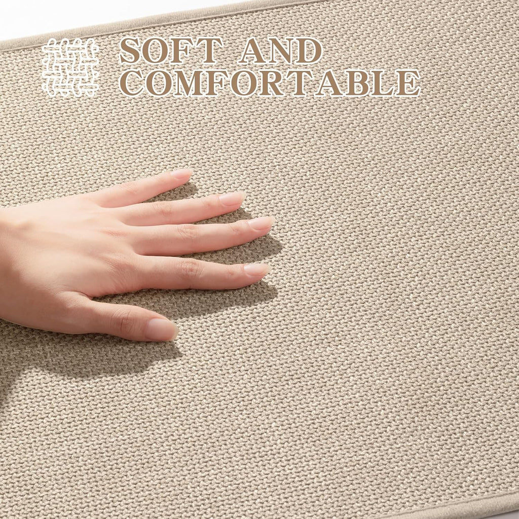 59x25 Beige Quick Dry Bath Mat
