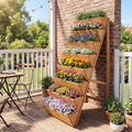 8-Tier Vertical Wood Raised Garden Bed