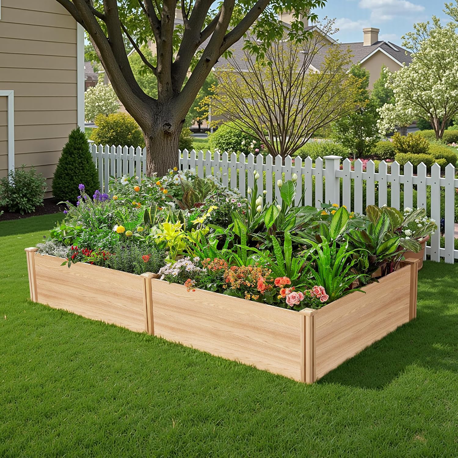 Wood Raised Garden Bed 8x4ft