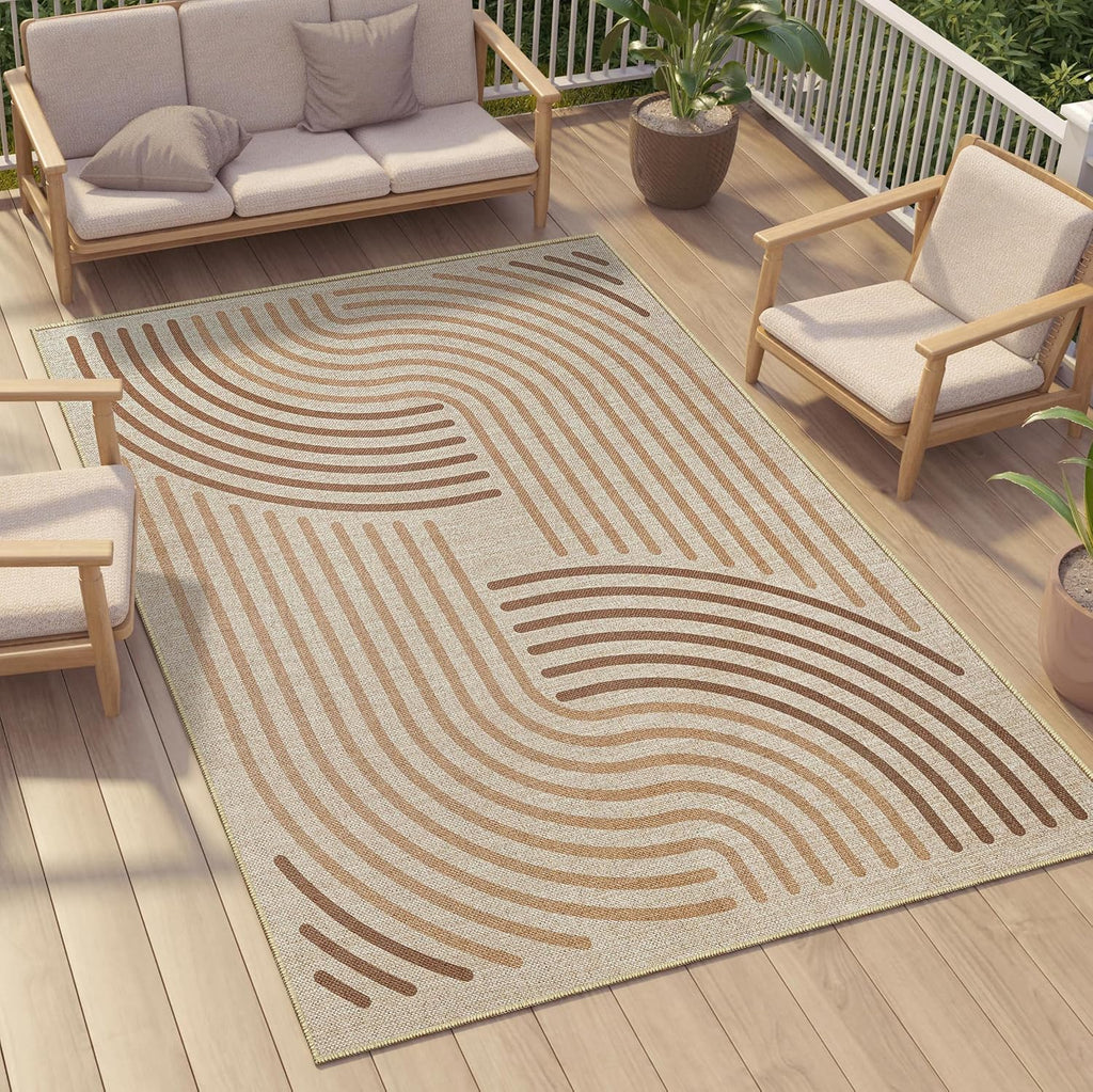 3x5 Brown Washable Jute Entry Rug
