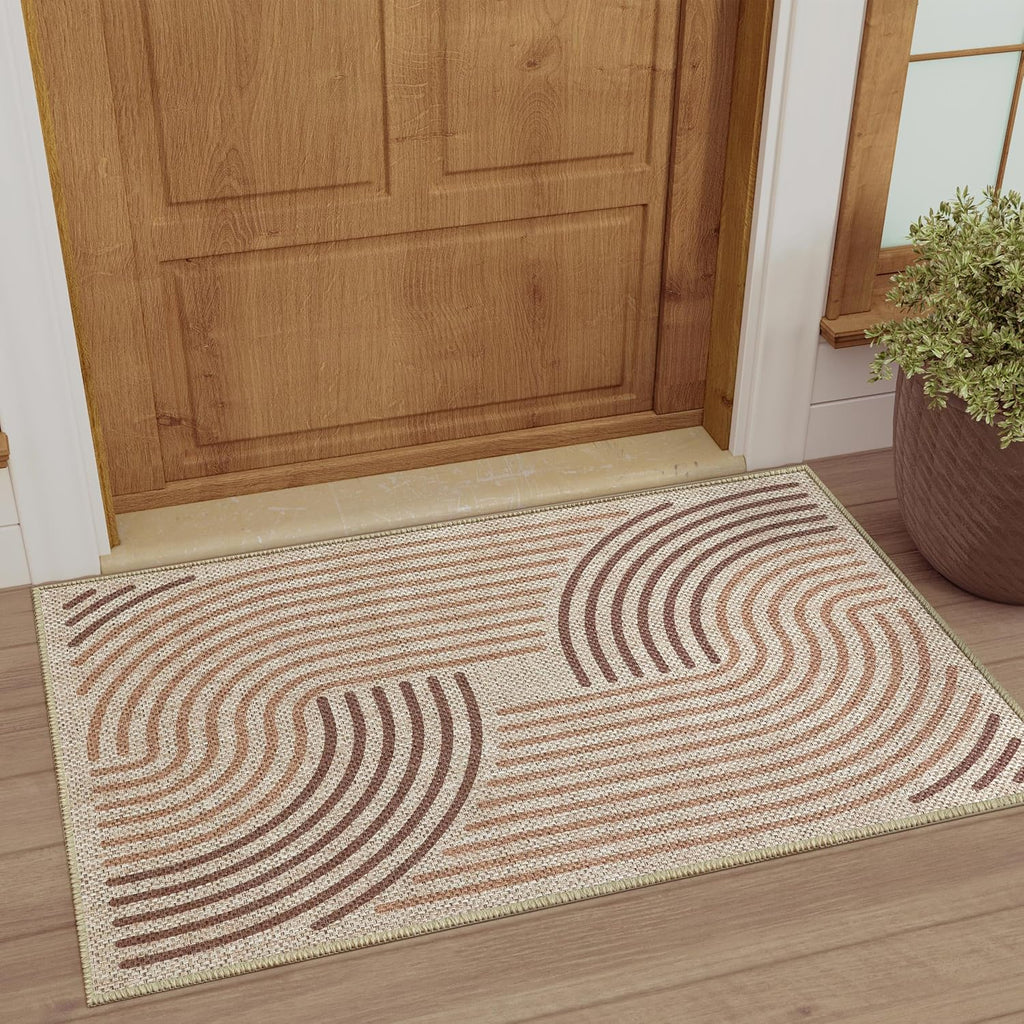 3x5 Brown Washable Jute Entry Rug