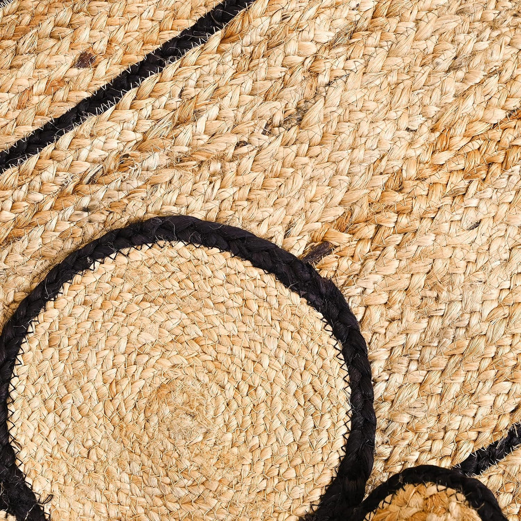 Scalloped Hand Woven Bohemian Jute Braided Rug